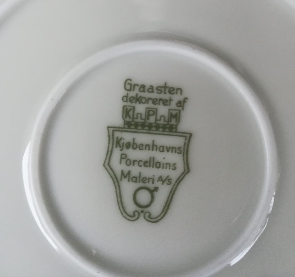 Porcelæn Skål 4 kantet Gråsten K P