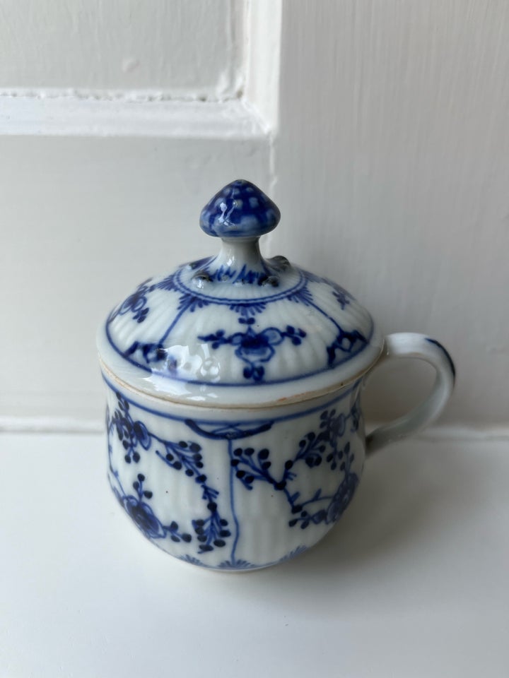 Porcelæn Lille sennepkrukke 