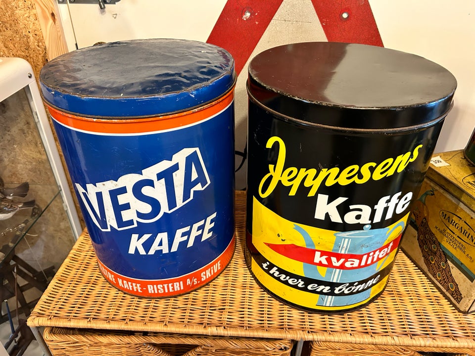 Dåser, 2 store kaffedåser