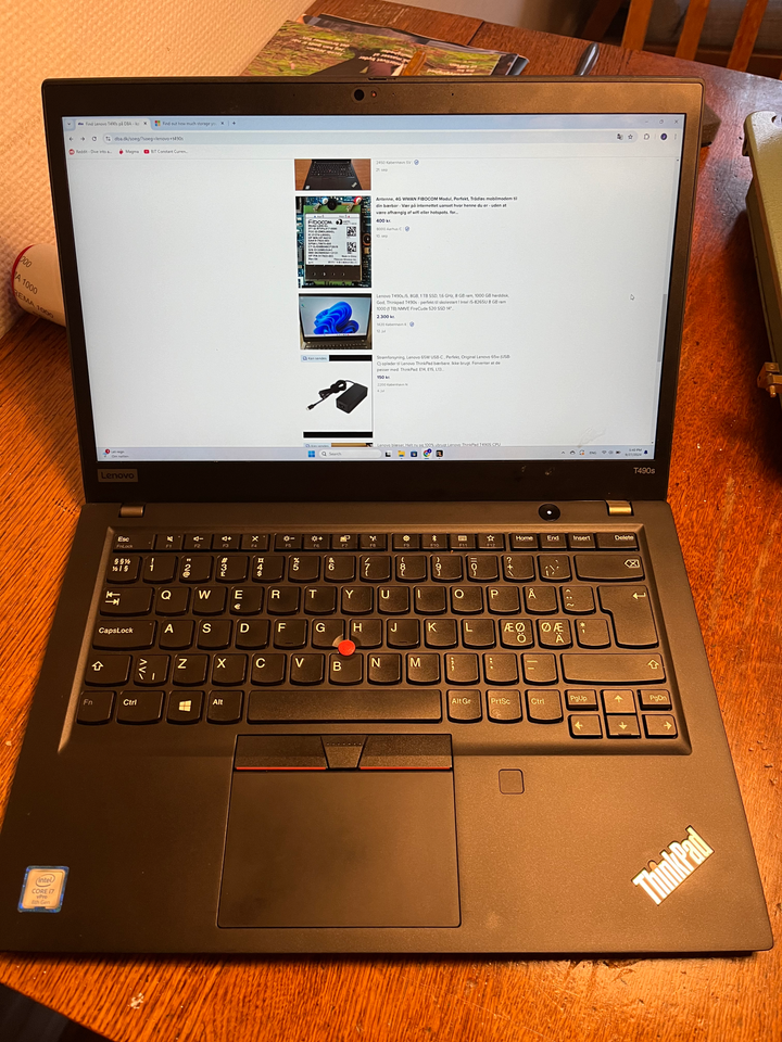 Lenovo Thinkpad t490s, i7-8665u,