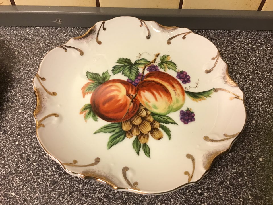 Porcelæn Store Hvide Platter med