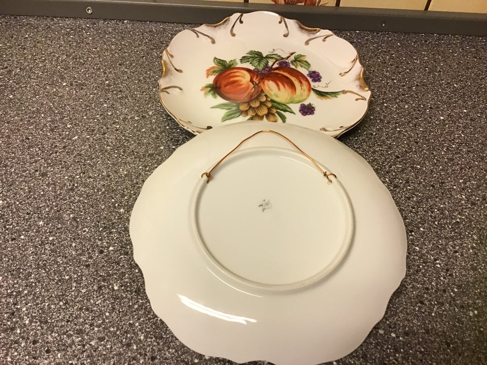 Porcelæn Store Hvide Platter med