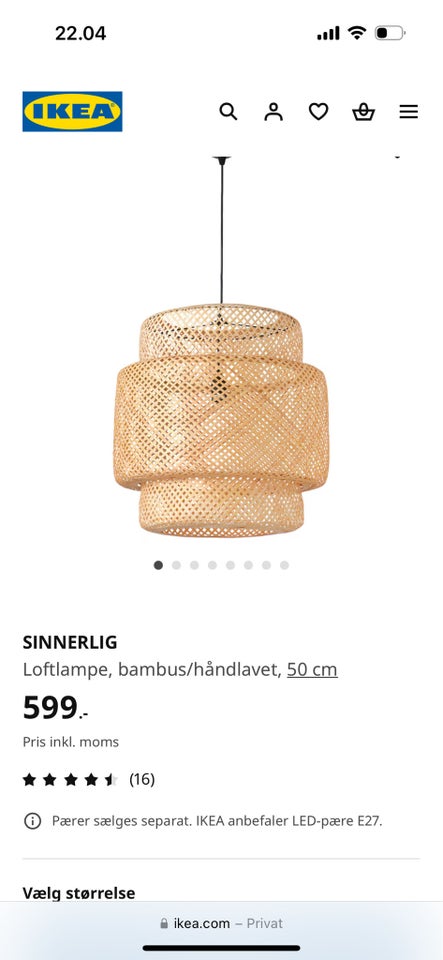 Anden loftslampe, Sinnerlig