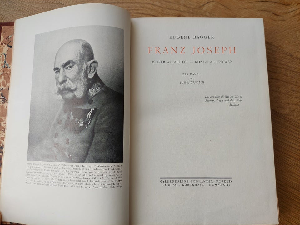 Franz Joseph, Eugene Bagger, emne: