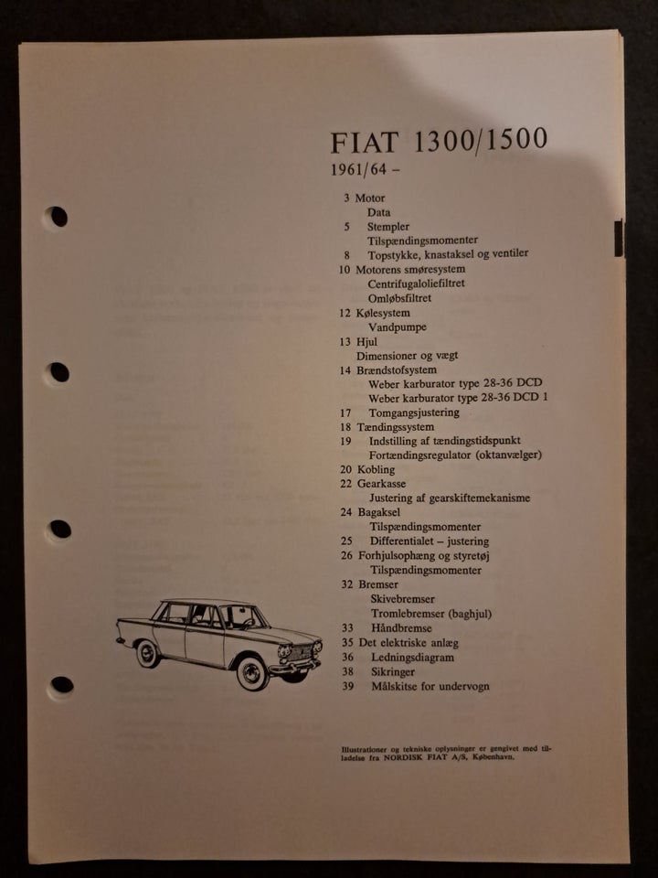 Fiat 1300  1500, Ivar, emne: bil og