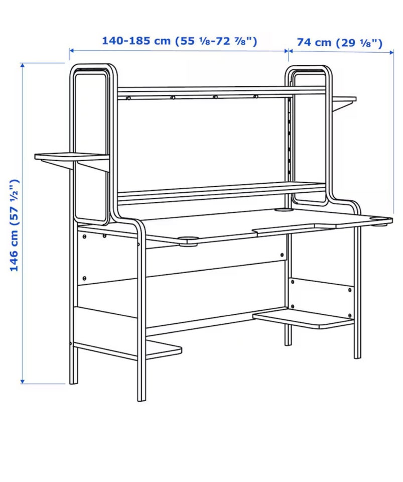 Skrive-/computerbord, Ikea, b: