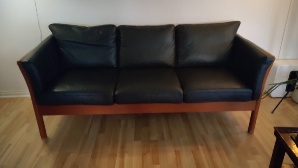 Sofa, læder, 3 pers.