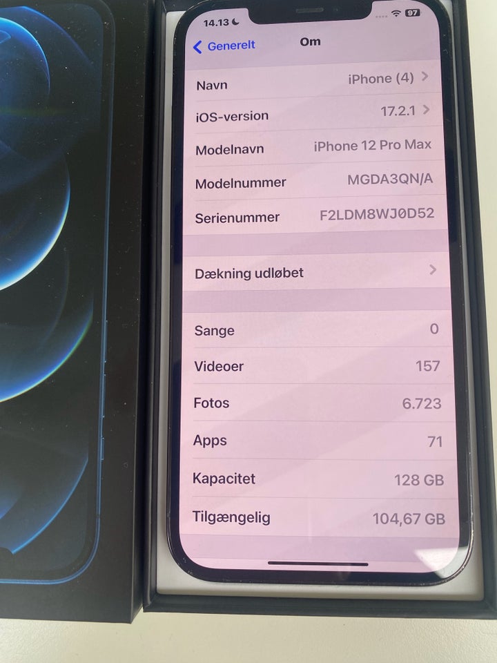 iPhone 12 Pro Max 128 GB blå