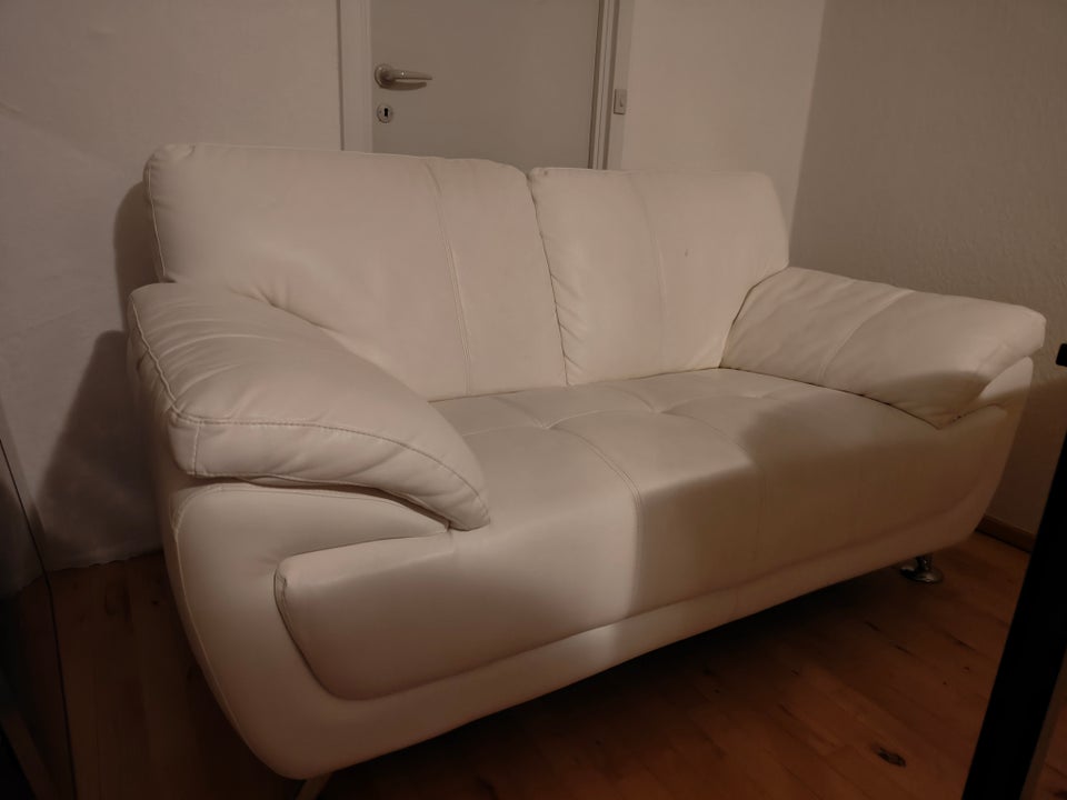 Sofa, læderlook, 2 pers.