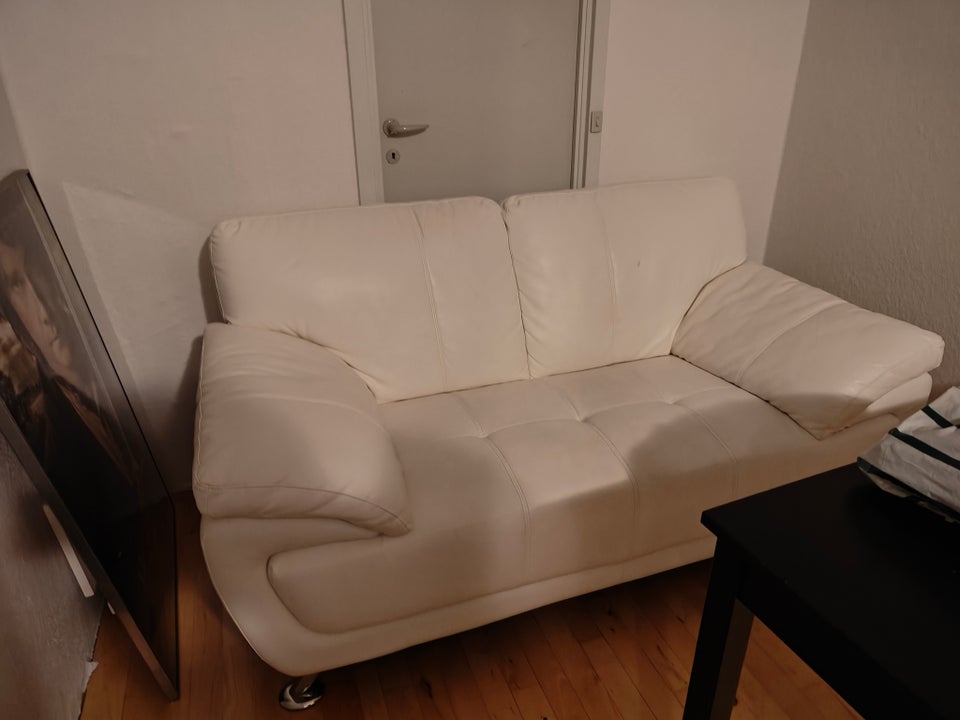 Sofa, læderlook, 2 pers.