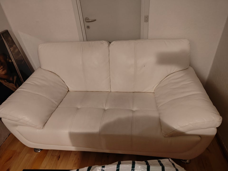 Sofa, læderlook, 2 pers.