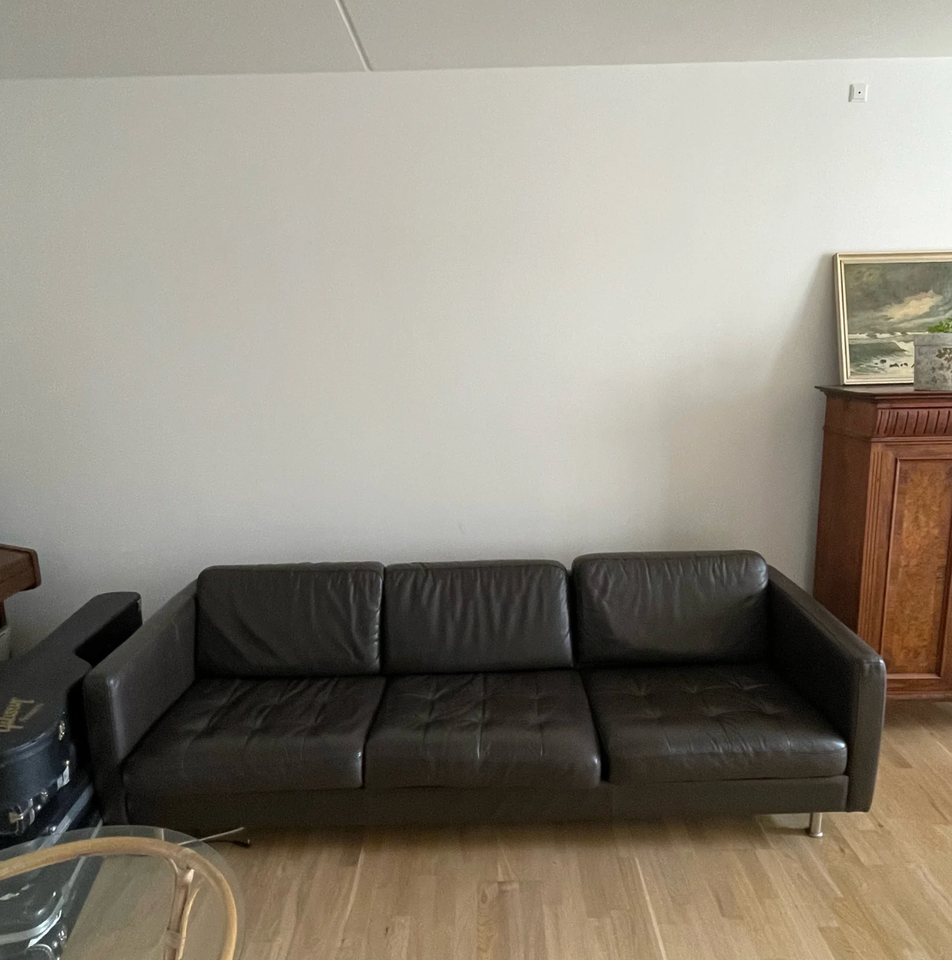 Sofa, læder, 3 pers.