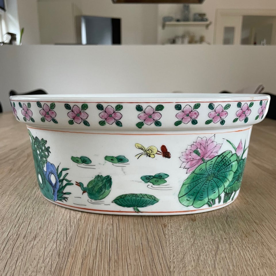 Håndmalet porcelæns skål Vintage