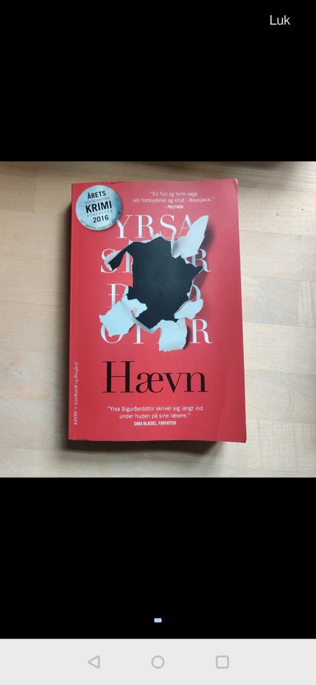 Hævn, Yrsa Sigurdardottir, genre: