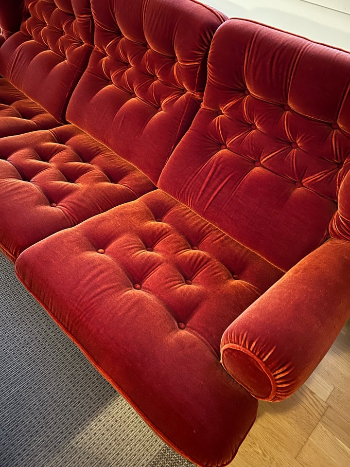 Sofagruppe, velour, 3 pers.