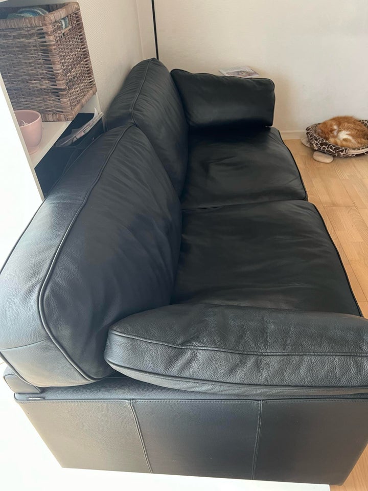 Sofa, læder, 3 pers.