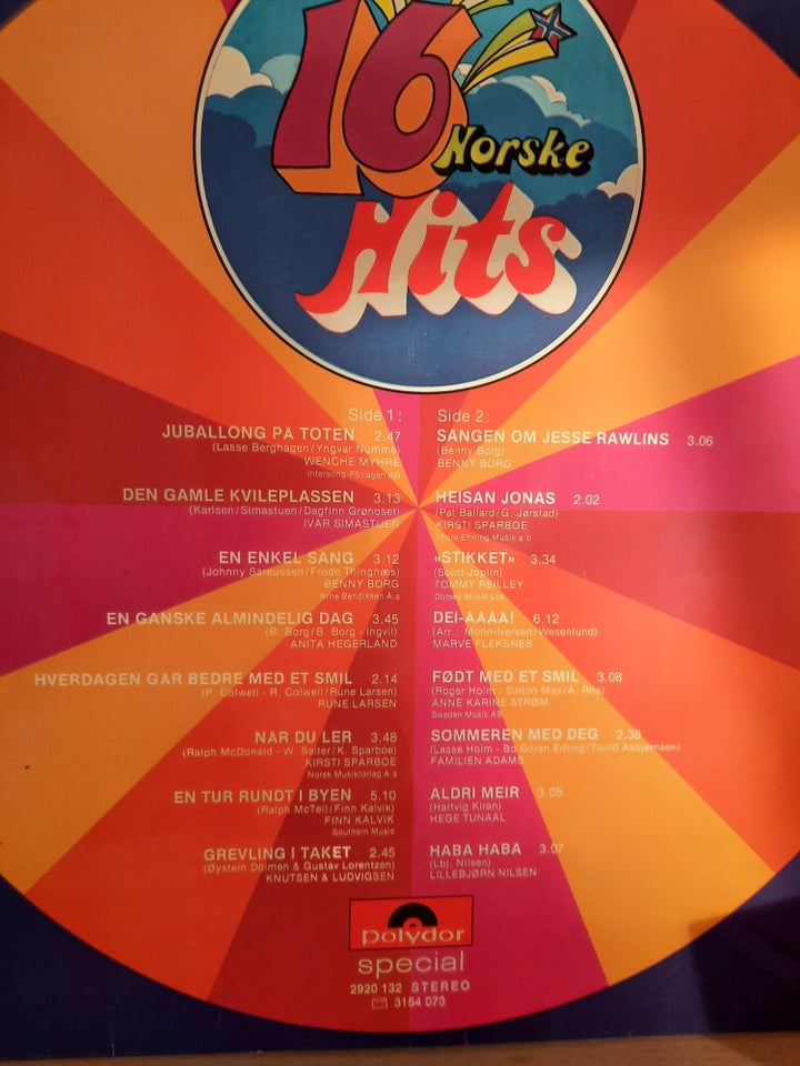 LP, Various, 16 norske Hits