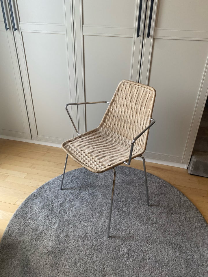 Spisebordsstol, Rattan / krom