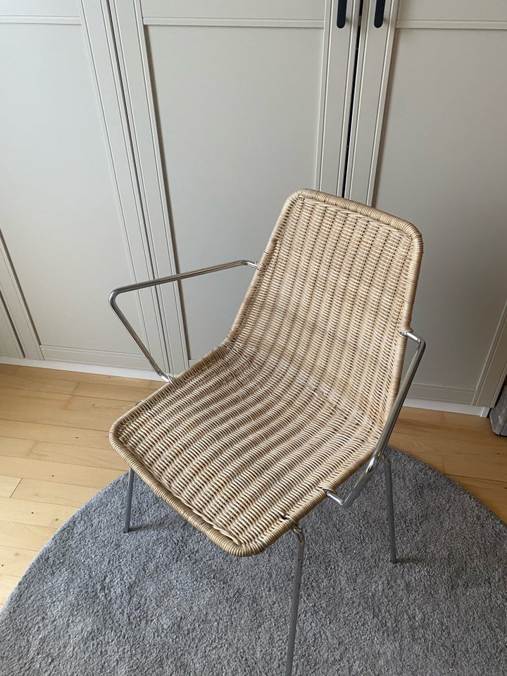 Spisebordsstol, Rattan / krom