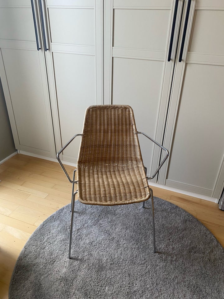 Spisebordsstol, Rattan / krom