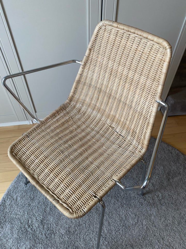 Spisebordsstol, Rattan / krom