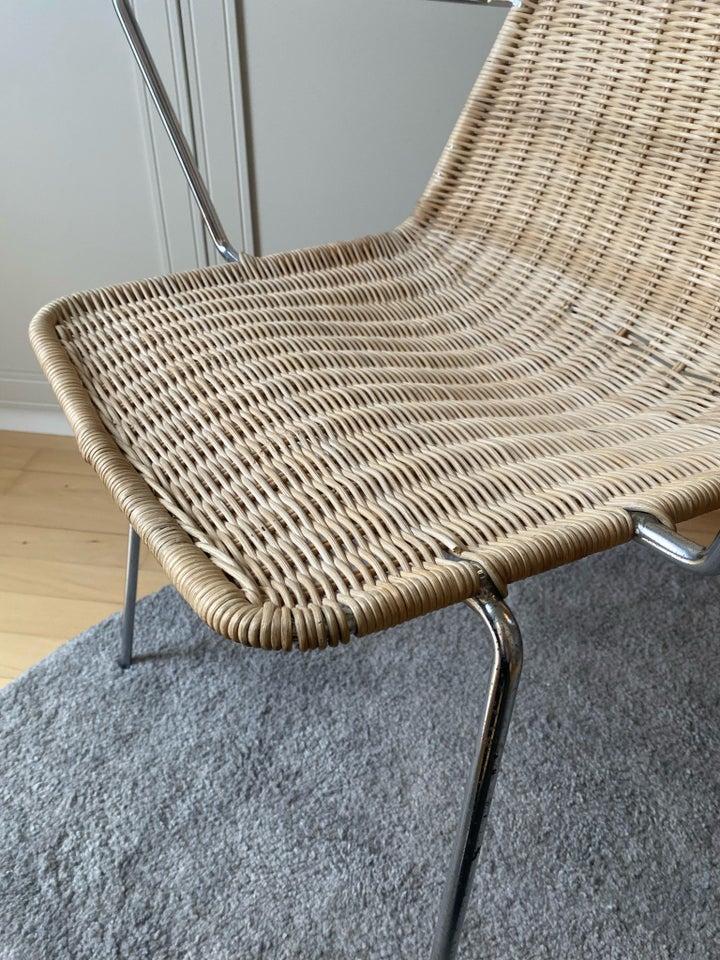 Spisebordsstol, Rattan / krom