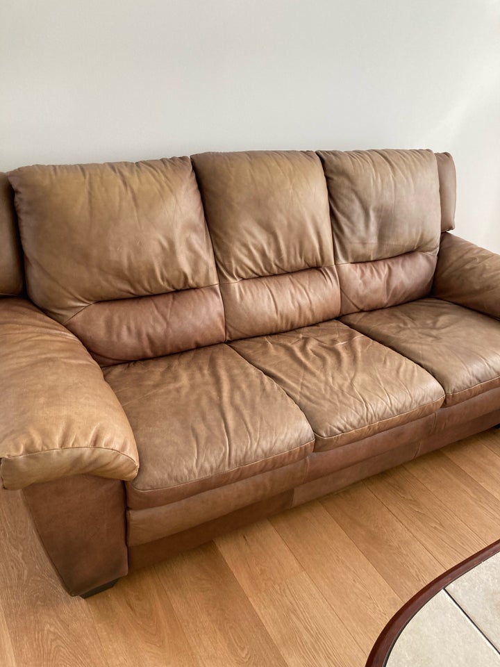 Sofa, læder, 3 pers.