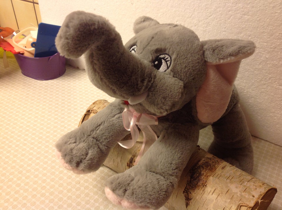 Stor Elefant Bamse Dukke Dyr