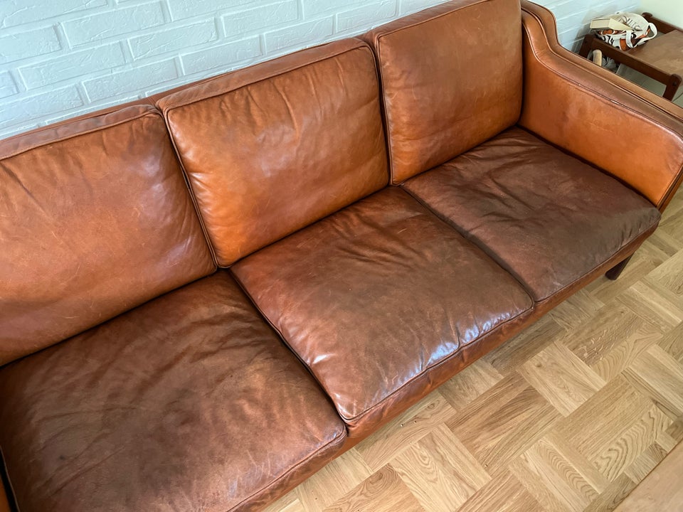 Sofa, læder, 3 pers.