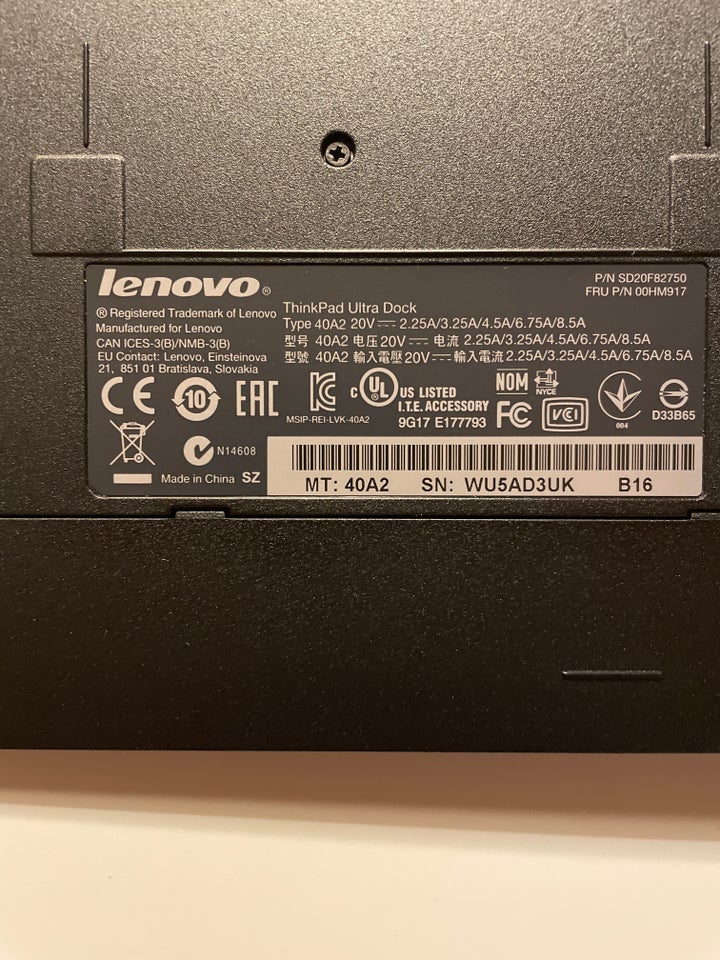 Dockingstation, Lenovo 40A2 , God