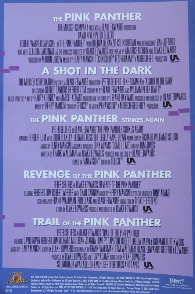 The Pink Panther, DVD, komedie