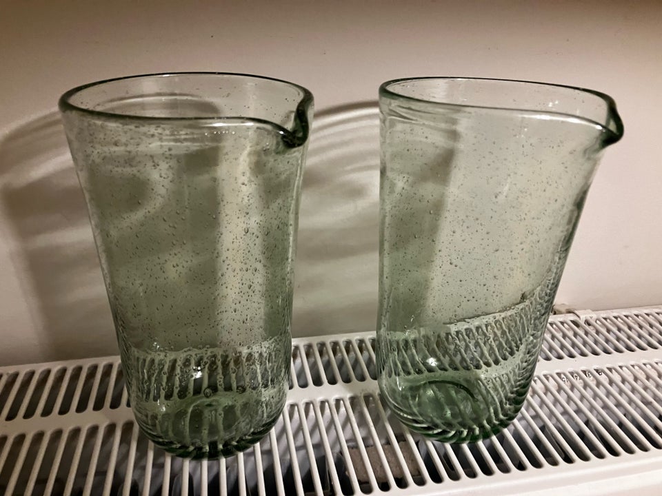 Andet, 2 x vandkaraffel, glas