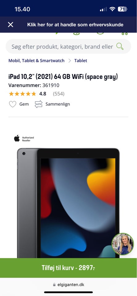 iPad 9, 64 GB, Perfekt