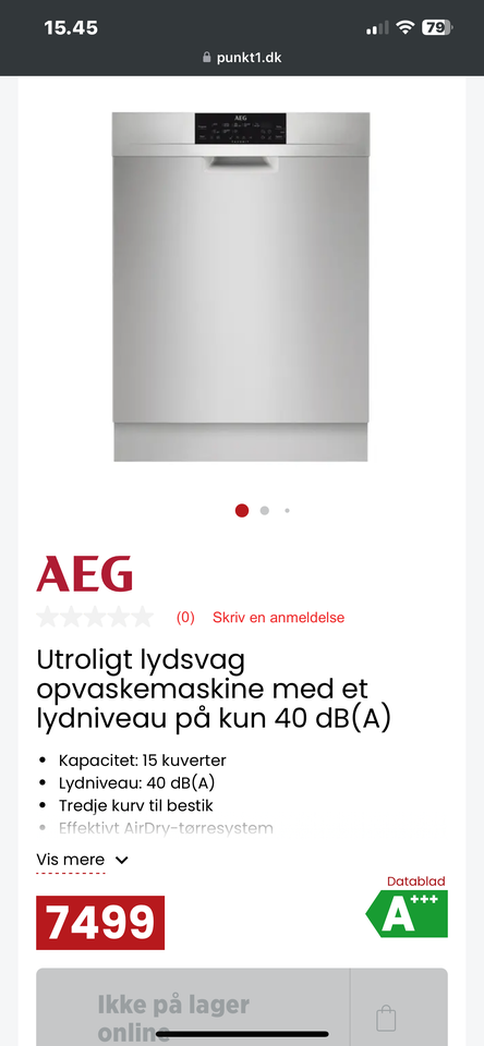 AEG, indbygning, energiklasse