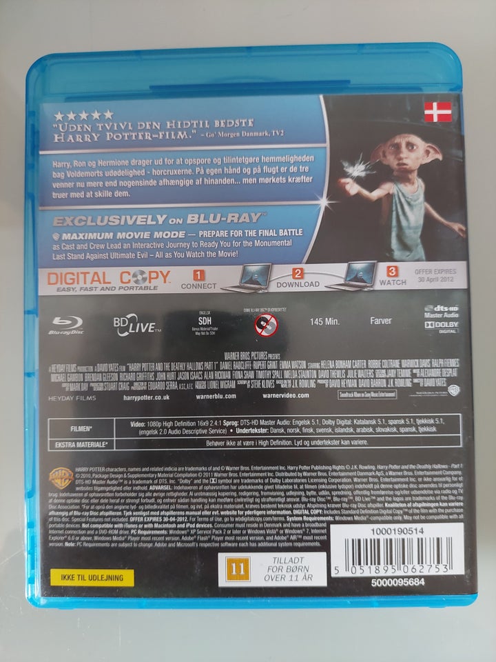 Dødsregalierne del 1, Blu-ray,