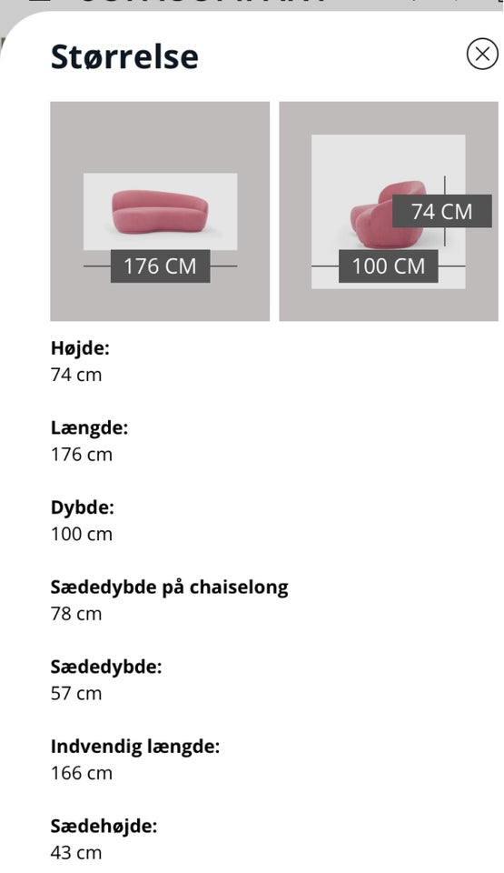 Sofa anden størrelse  Sofa