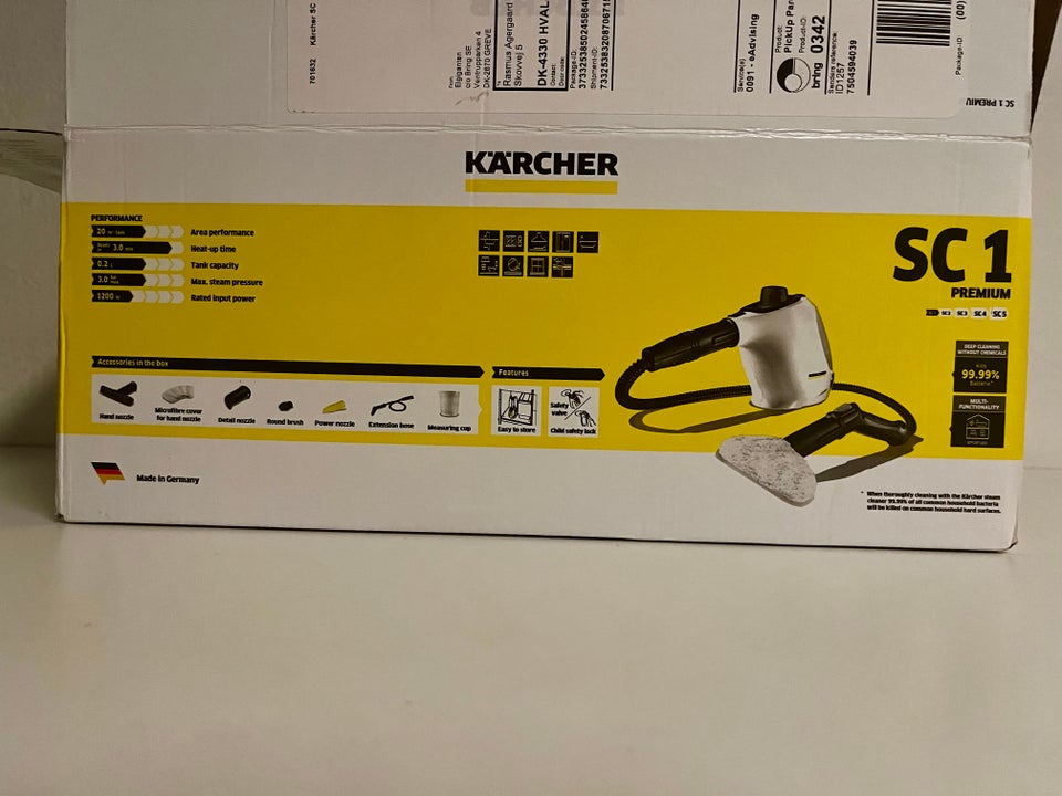 SC1 Premium damprenser, Kärcher