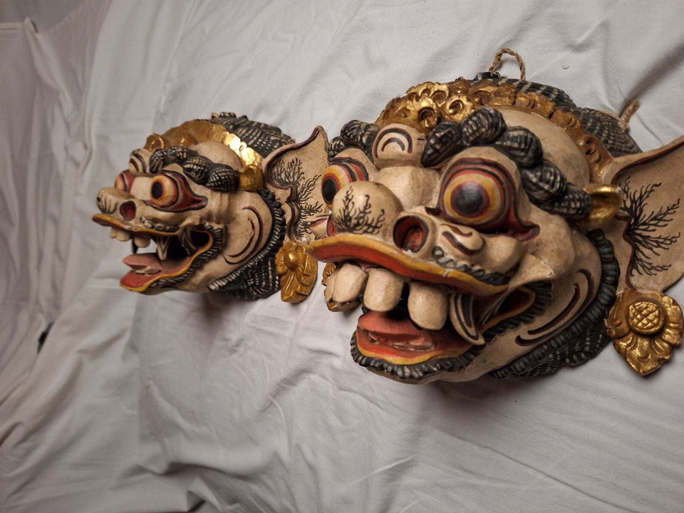 Bali Barong masker, Træ, 100 år gl.