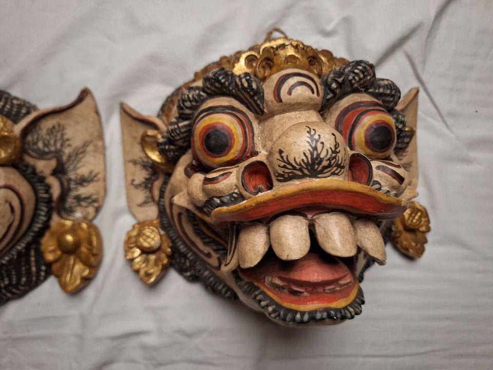 Bali Barong masker, Træ, 100 år gl.