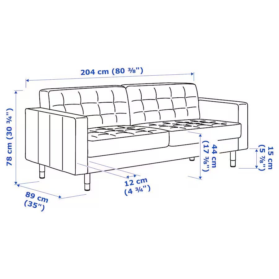 Sofa stof 3 pers