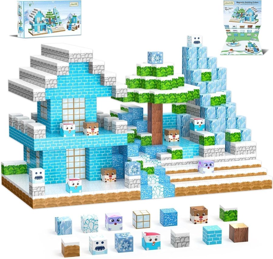 JauniQ Frozen Set med magnetiska block 100 st.