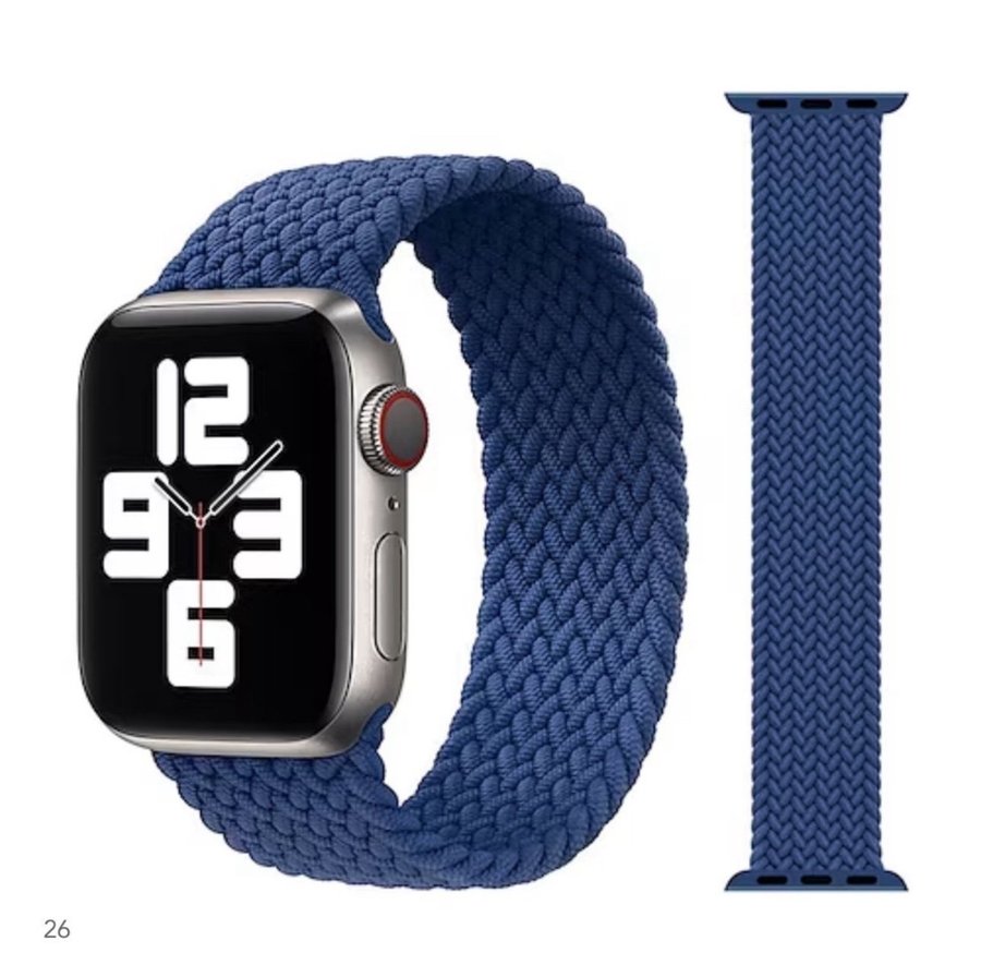 Apple Watch flätad Solo loop armband strl: S