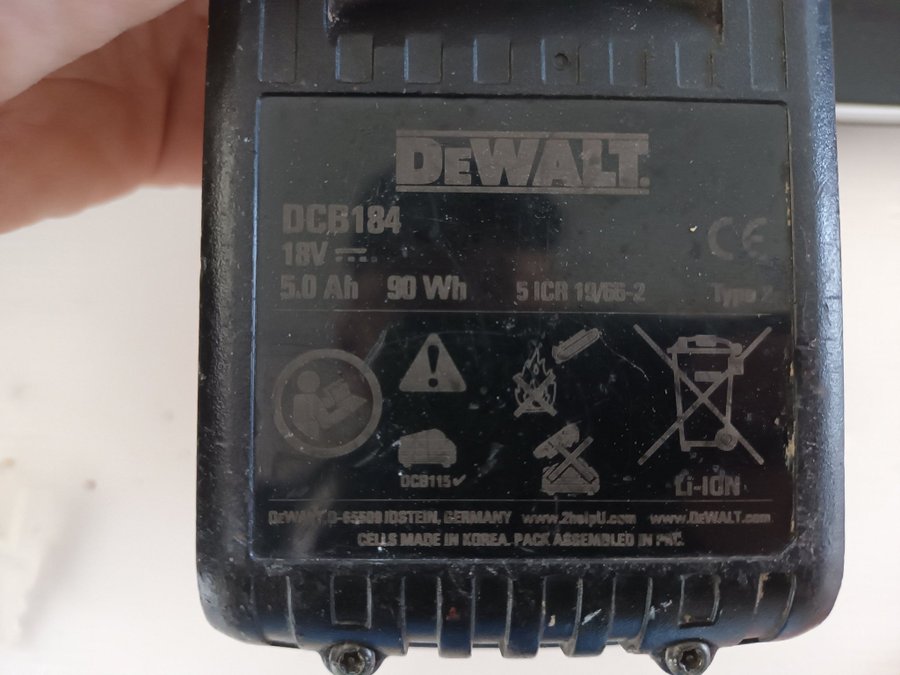 DeWalt 18V XR 5.0Ah batteri