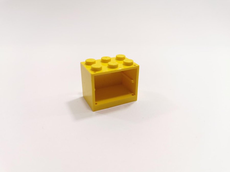 Lego - låda - box - solid stud - 2x3x2 - part 4532a - gul