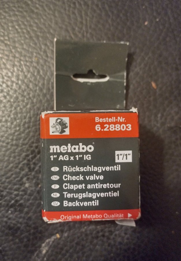 Metabo 1'' Backventil (Ny)