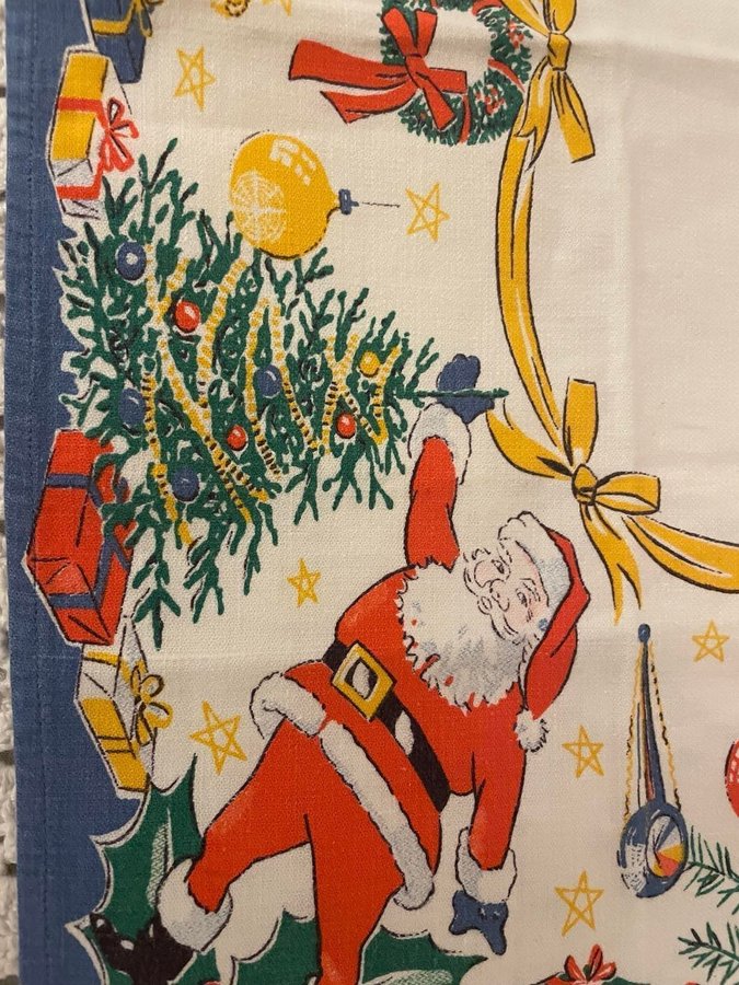 Julduk med tomtar och julklappar RETRO