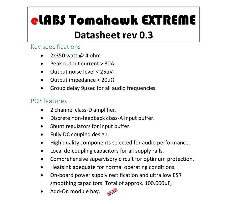 eLABS Tomahawk Extreme v3 400W