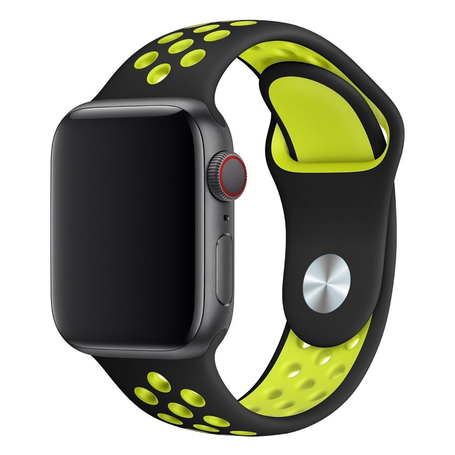 Sport Band 44/45/46/49mm (S/M) Apple Watch Armband - BLACK / VOLT