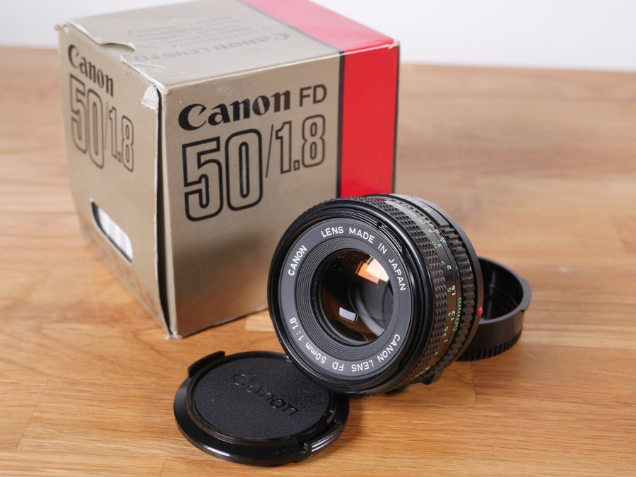 Canon FD 50mm f/1.8 objektiv nyskick