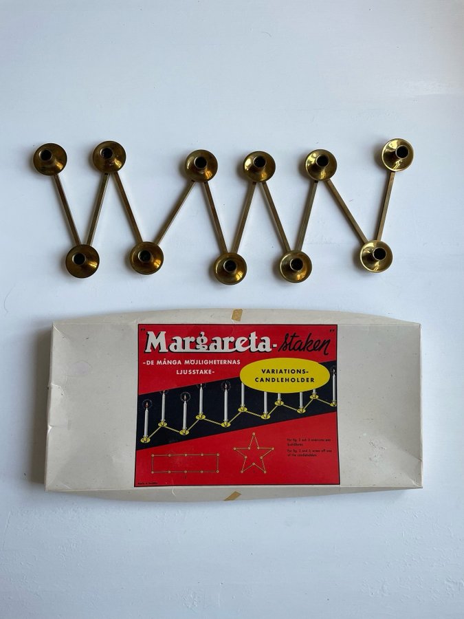 Margaretastaken i orginalförpackning - ljusstake - jul - retro - vintage